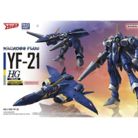 Bandai Original Anime The Super Dimension Fortress Macross Hg Yf-21 Action Figure Assembly Model Anime Toy Model Boy Gifts