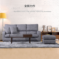 Ally愛麗 可拆洗-日本熱銷-百變時尚-高椅背+護腰型+L型布沙發獨立筒坐墊-三人沙發+腳椅-鐵灰色-送抱枕