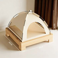 實木免安裝貓帳篷四季通用貓咪貓房子封閉式寵物床狗屋別墅貓床