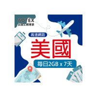 【AOTEX 奧特克斯】7天美國上網卡每日2GB高速流量SIM卡(高速4G/5G網路卡SIM卡預付卡)