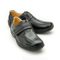 【AMADEUS 阿瑪迪斯皮鞋】簡約設計氣墊休閒男皮鞋 經典黑(男皮鞋)