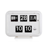 【TWEMCO】QD-35 翻頁鐘 時鐘 中文萬年曆 桌放 壁掛(共6色)