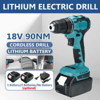 3 in 1 Electric Screwdriver Cordless Impact Wrench Brushless Power Tools Impact Drill Rechargeable for 18V Makita Battery