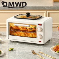 DMWD Electric Oven Barbecue Stove Non-stick Steak Frying Pan Grilling Plate Roast Cookies Pizza Baking Toaster Breakfast Machine
