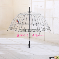 包郵英倫建筑物透明傘花邊拱形鳥籠傘創意小清新女生學生情侶雨傘