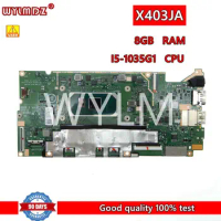 X403JA Notebook Mainboard For Asus VivoBook 14 X403J X403JA S403JA Laptop Motherboard i5-1035G1 CPU 8G RAM 100% Tested OK