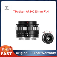 TTArtisan 23mm F1.4 Manual Focus Camera Lens for Sony E Mount a6300 Fuji XA XT3 XE Canon M6 Panasonic Olympus M43 Nikon Z30 Z50