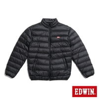EDWIN 網路獨家↘超輕量可收納羽絨外套-男款 黑色 #暖身慶