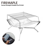 Fire-Maple Sunset Ultralight Foldable Fire Pit Grill Bonfire Campfire Portable Wood Stove for Outdoor Camping Hiking