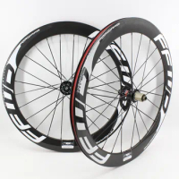 Newest 700C Road bike 3K full carbon fibre tubular clincher tubeless rim carbon bicycle wheelset Thru Axle disc brake hub wheels