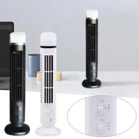 LED Light USB Fan Bladeless Air Circulation Cooling Fan Streamlined Table Fan Summer Cooling Fan Home Office Electric Fan