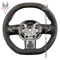 VLMCAR Private Custom Carbon Fiber Steering Wheel For BMW MINI Cooper R56 Car Accessories LED Suede Leather Auto Parts Bodykit