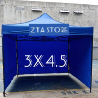 NEW PRODUK Tenda lipat 3x4.5 plus dinding tenda kerucut cafe bazar ke