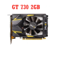 Original ZOTAC GT 730 2G D3 Video Cards GT730 2GB GDDR3 Graphics Card for nVIDIA Geforce GTX730 VGA Low Heat Dissipation Used