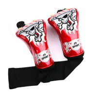 2pcs Golf Club Fairway Wood Head Cover PU Leather with Skull Pattern fairway Cover With No Tag 3 5 7 x