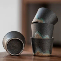 Retro Coffee Cup Office Water Cup Filter Tea Mug Ceramic Coffee Mug Handmade Tea Coffee Cup Birthday Gift