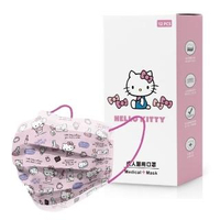 【南六】成人醫用口罩-HELLO KITTY 彩妝風(12入/盒)