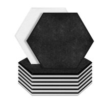 12 Pcs Hexagon Acoustic Panels Beveled Edge Sound Proof Foam Panels,Sound Proofing Padding for Studio,Acoustic