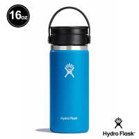 Hydro Flask 16oz/473ml 寬口旋轉咖啡蓋保溫瓶 海洋藍