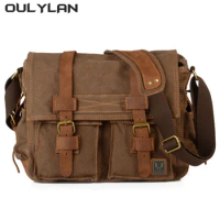 For Men Small Dark Brown Vintage Messenger Bag Men's New Fashion Design Sling Bags Genuine Leather Daily Casual Shoulder Bag