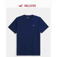 Áo Thun Thường Ngày Unisex, Hollister, Thiết Kế Chim Bồ Câu Nhỏ Dáng Rộng Vừa Vặn, Cổ Tròn, ngắn Tay