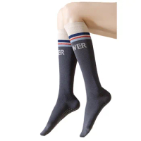 100 Pairs Yoga Calf Socks Non Slip Cotton Socks Professional Sports Floor Socks for Women Customized Packaging Logo Printing