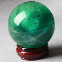 天然球擺件稀有大規格綠水晶飾擺件送禮佳夜明珠純