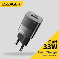 Essager 33W GaN Charger USB Type C QC4.0 PD 3.0 Fast Quick Charging For IPhone 14 13 Xiaomi Huawei Samsung Mobile Phones Charger