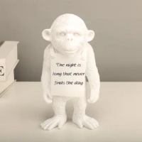 Banksy Monkey Gorilla Resin Statue Sculpture Street Art Craft Desk Figurines For Interior Home Decoration Accessories