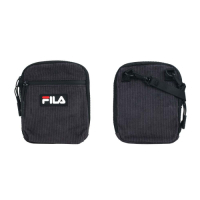 FILA 小型燈芯絨斜背包-肩背包 側背包 單肩包 隨身包 休閒 BSU-9006-BK 鐵灰黑白紅