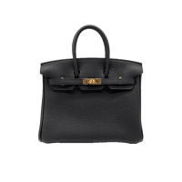 HERMES 愛馬仕 鉑金包 Birkin （25cm/黑色/金釦/W刻）