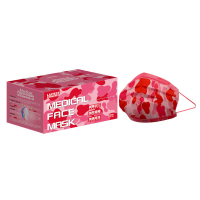 萊潔 醫療防護成人口罩-粉紅迷彩(50片入/盒)