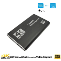 1080P USB3.0 HDMI-compatible Video Capture Card 4K60Hz HDMI-compatible USB Video Capture Card for Game Streaming Live Stream Box