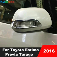 For Toyota Estima Previa Tarago 2016 Chrome Car Rearview Side Door Mirror Cover Trim Molding Garnish Strip Exterior Accessories