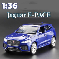 1:36 Jaguar F-PACE SUV รถรุ่นของเล่นจำลองสูง Diecast รถโลหะรุ่นดึงกลับคอลเลกชันของเล่นประณีตเด็ก Gift