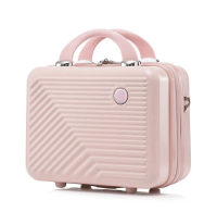 【特價品】旅行收納化妝箱(淺粉色）(14寸 28*14*21cm）旅行箱 行李箱#DADADI