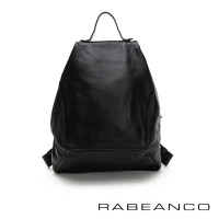 【RABEANCO】時尚系列牛皮菱形後背包(黑色)