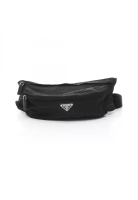 Prada Pre-Loved Prada TESSUTO MONTAGN body bag waist bag Nylon leather black