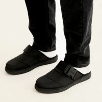 【HUNTER】男鞋-側扣飾空氣穆勒鞋(黑色)