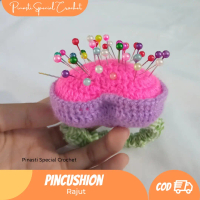Crochet Pincushion / Bantalan Jarum Rajut bentuk Hati