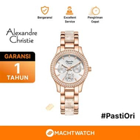 Jam Tangan Wanita Alexandre Christie Passion AC 2932 BF BRGSL-2 Ladies Silver Dial Dual Tone St Stee