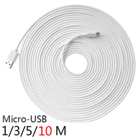 10M Micro USB Super Long Charging Cable for K3 Thermometer / Xiaomi / Mijia / IP Camera / CCTV Cable 10m / 5m / 1m Charger Cable
