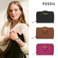 FOSSIL Bryce 真皮造型扣帶短夾 (多色可選)