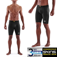 澳洲 SKINS 男款 3系列訓練級壓縮短褲.緊身彈力褲.運動壓力褲_黑
