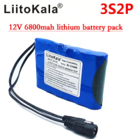 Liitokala Portable Super Rechargeable Lithium Ion battery pack capacity DC 12V 6800Mah CCTV Cam Monitor