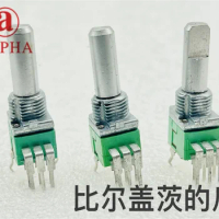 1 piece ALPHA Aihua RK09 precision dual potentiometer B50K amplifier, audio volume control shaft length 20mm
