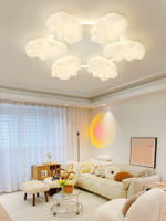客廳大燈現代簡約大氣吸頂燈北歐奶油風網紅花朵護眼臥室房間燈