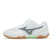 Mizuno 羽球鞋 Wave Fang Pro 男鞋 白 灰 緩衝 膠底 高階 室內運動 羽排鞋 美津濃 71GA2100-71