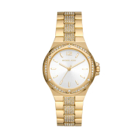 【Michael Kors 官方直營】Lennox 晶鑽六角風尚女錶 金色不鏽鋼錶帶 手錶 37 MM MK7361