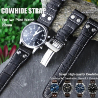 Dây Đeo Đồng Hồ Bằng Da, Kích Thước 22mm, Thích Hợp Cho Dây Đeo Đồng Hồ IWC Mark Big Pilot, Vòng Đeo
